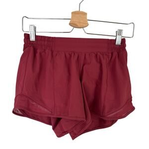 Lululemon Hotty Hot Shorts Women's Size 6 Tall Chianti Pink Lined Running Active